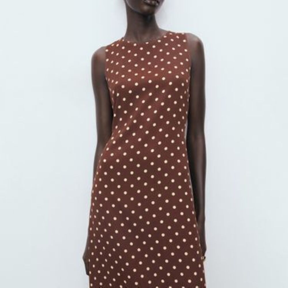 Polka-dot dress with bow